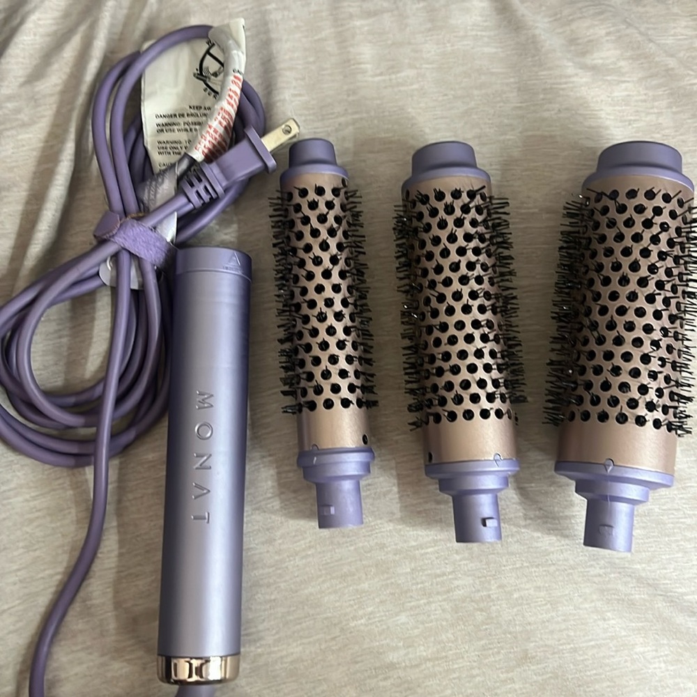 Monat hair curling brush- 3 sizes, no box
